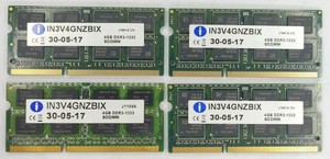4x 4GB INTEGRAL PC3-10600 DDR3-1333 Laptop RAM Speichermodule
