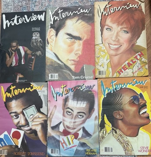 6 Vintage Interview Magazines Tom Cruise Stevie Wonder Pee Wee Herman S.McClaine