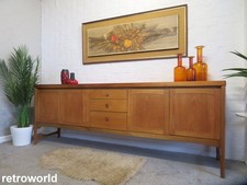 Mid Century MCM Vintage Retro 60s 70s Teak NATHAN SQUARES Sideboard Cabinet Unit
