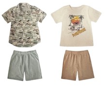 Members Mark Boys Size 4T Shirt Short 4-Piece My Favorite Mix Match Playwear Set