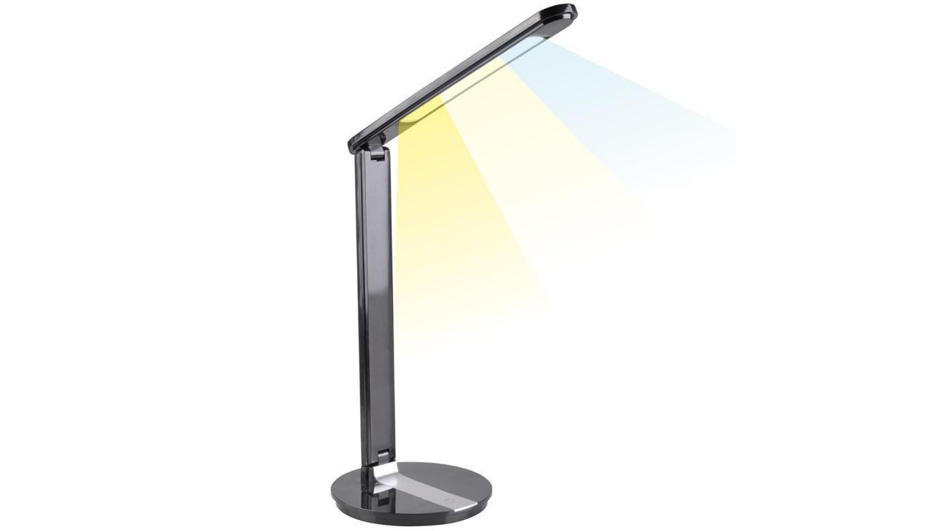 Светодиодная лампа Biurkowa Nocna LED 8W CCT 3в1 3000-6500 К, Школьная, Черная, СЕРРА GOLDLUX