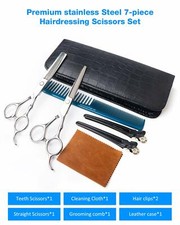 Hair Cutting Scissors Set, Stainless Steel Professional Hair Cutting Scissors ki