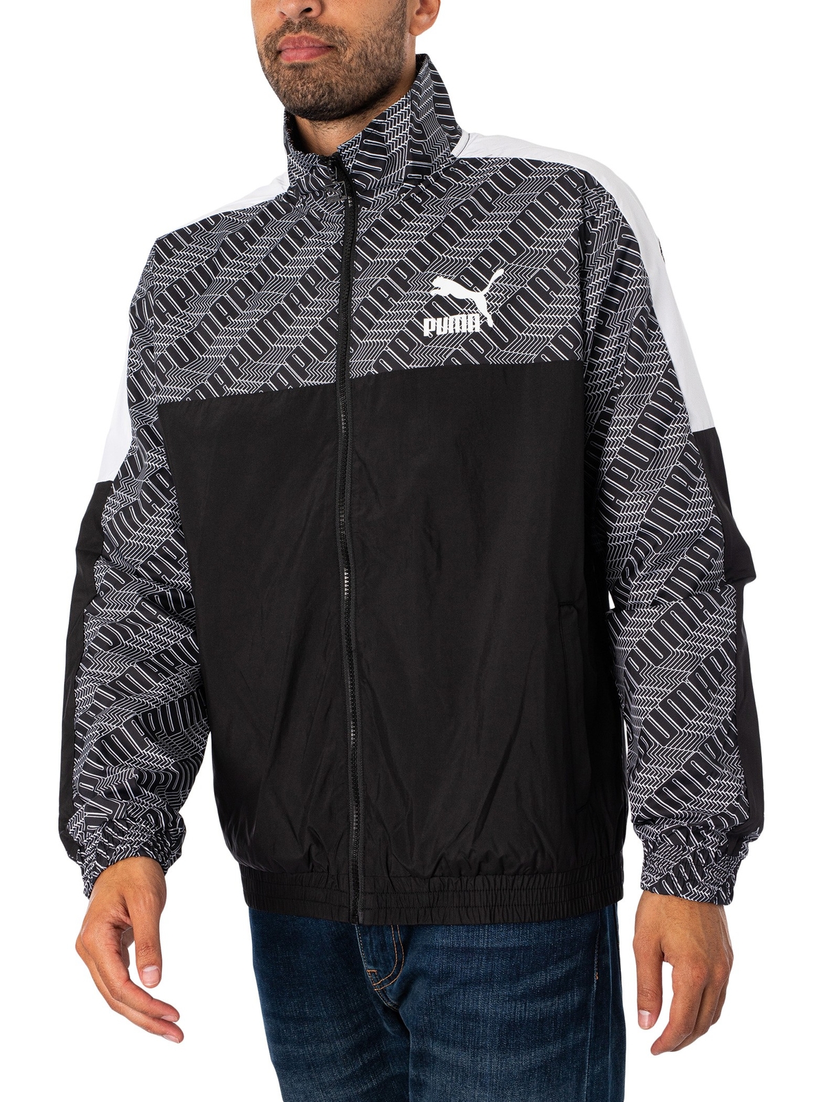 Легкая куртка с логотипом Puma Mens T7, черная