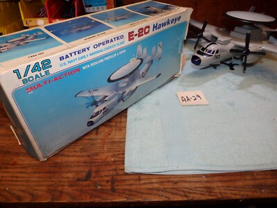 Vintage E-2C Hawkeye Navy Early Warning Plane Battery Operated 1/42 Multi-Action