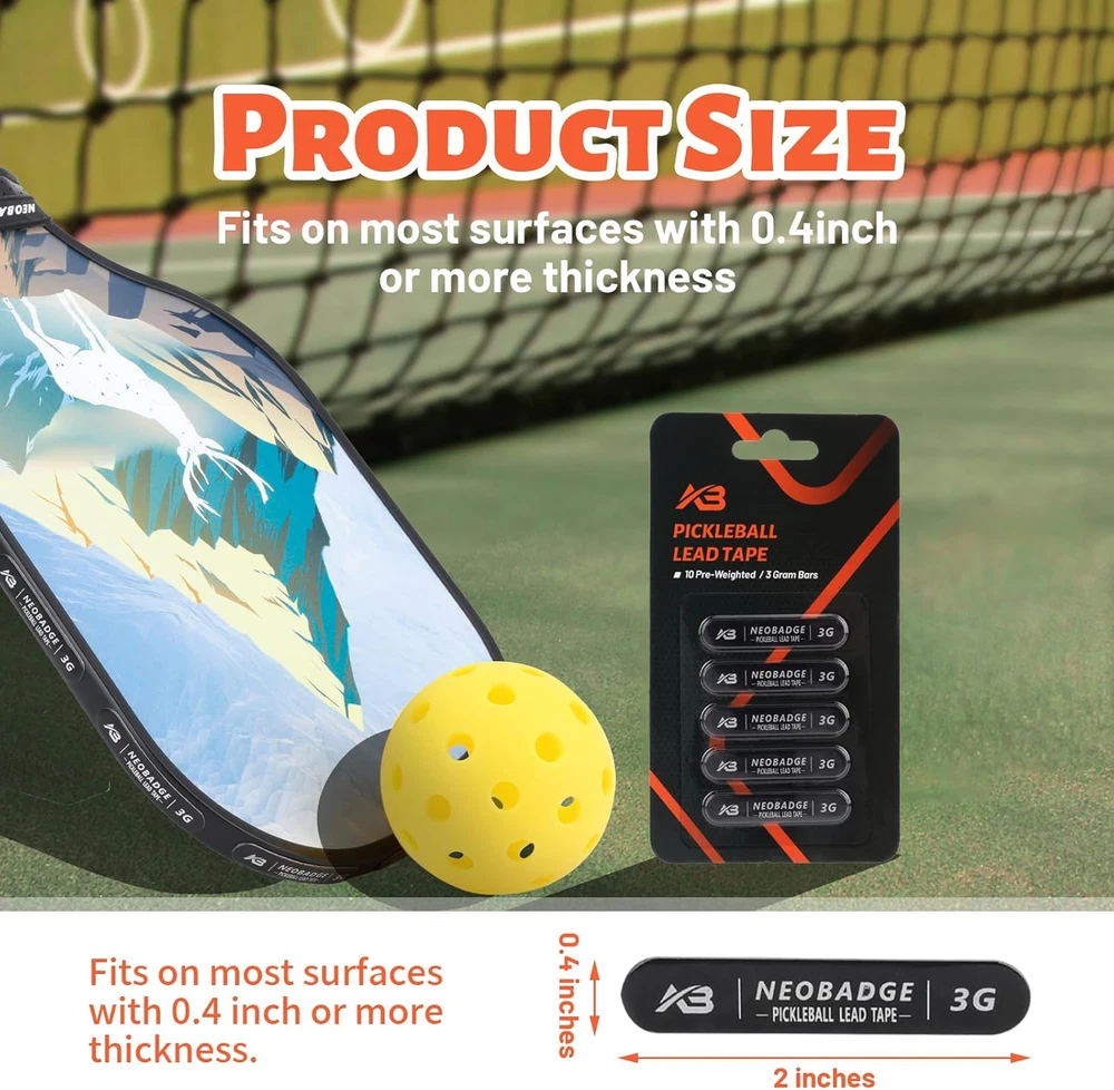 Pickleball Lead Tape - Super High Adhesive Lead Tape - Designed Specifically for