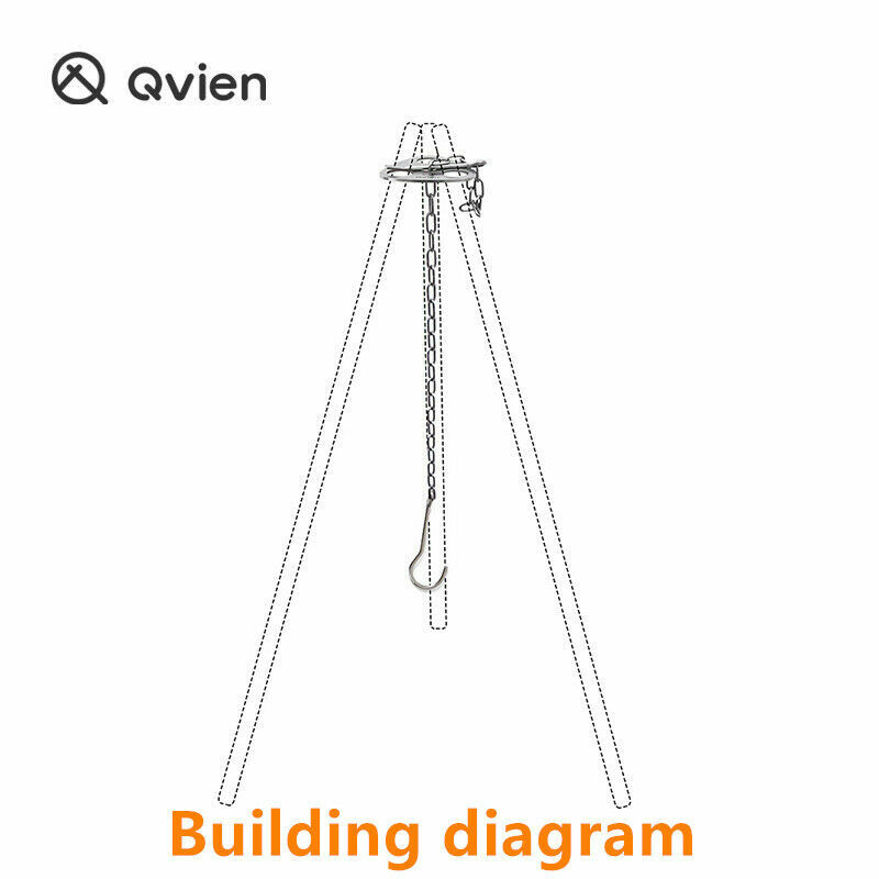 Picnic Camp Hot Pot Rack Outdoor Camping Tripod Portable Cooking Campfire Holder eBay