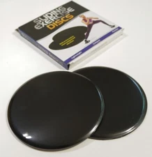 Sliding Exercise Discs Set of 2 Lightweight Compact Portable Black New