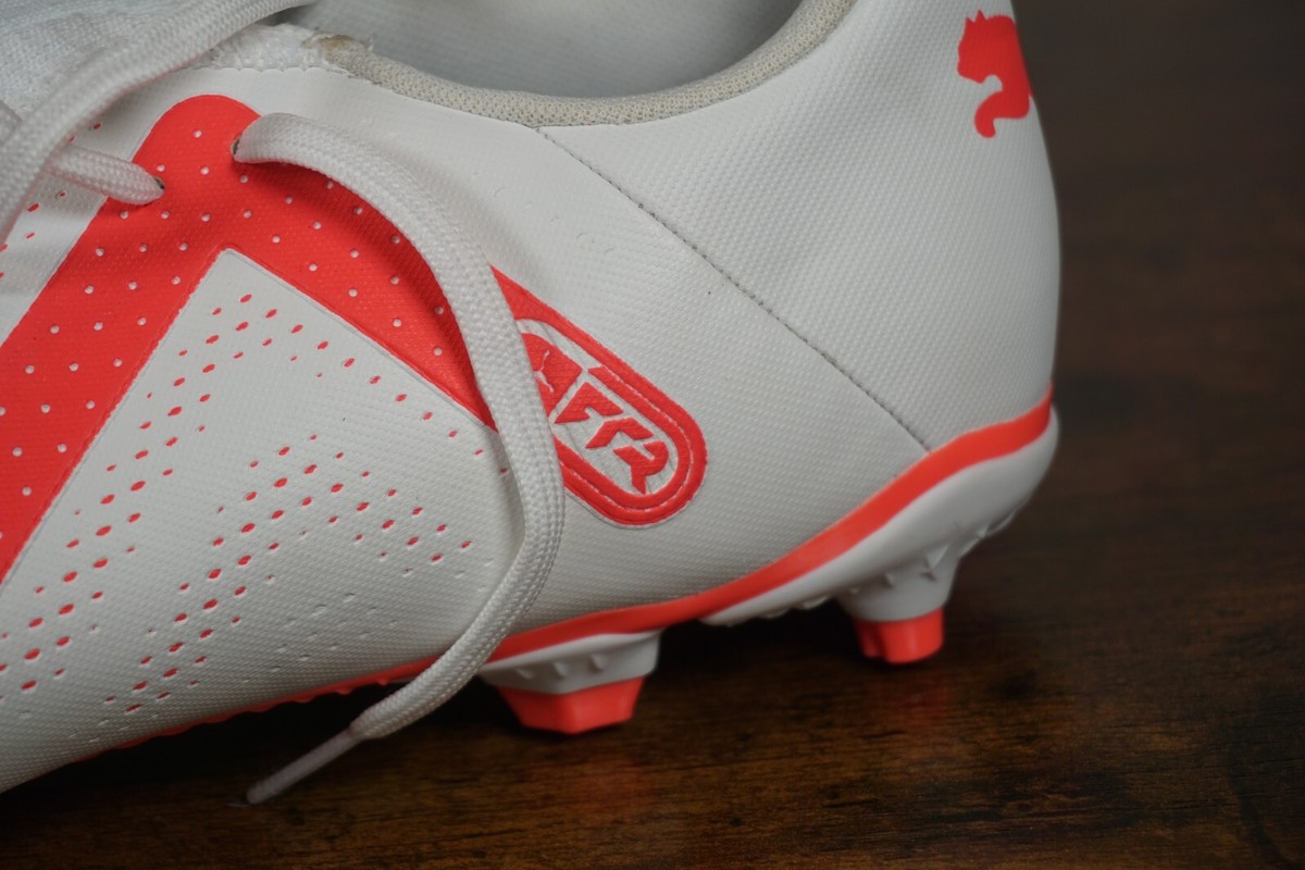 Puma Future Play FG/AG White Pink Soccer Cleats Mens Size 12 107377-01 NEW PUMA Future Play FG/AG Mens Sz 12 White Fire Orchid Pink  main image 3