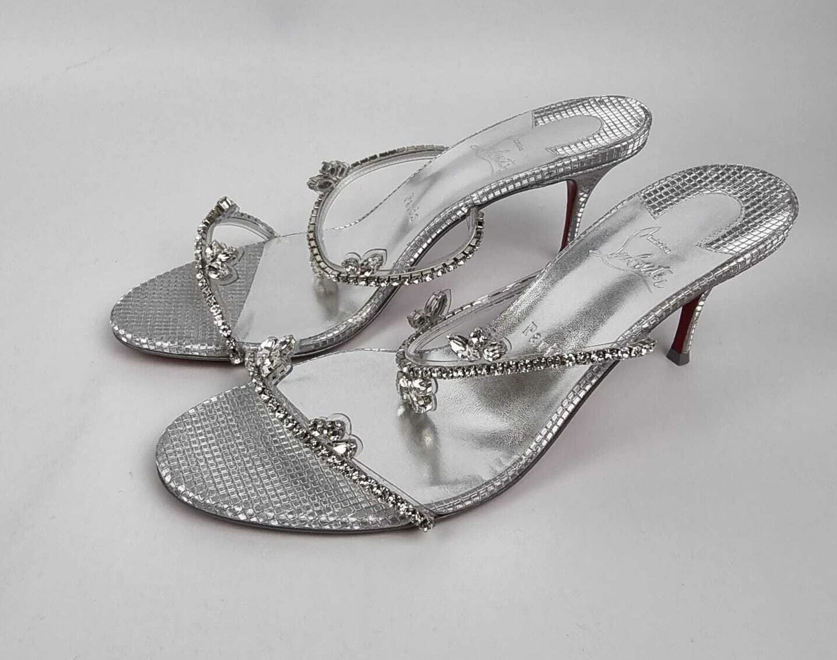 Louboutin silver shop sandals