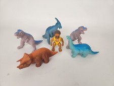 Playskool Definitely Dinosaurs LOT OF 6 Vintage 1987 1988 Caveman Plastic Toys