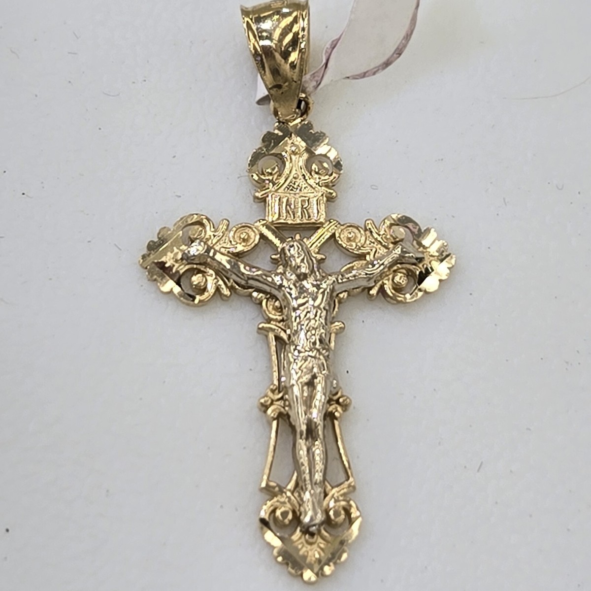 10K Echt Gold Jesus Christus 18" Halskette - 31mm 10K Echtgold