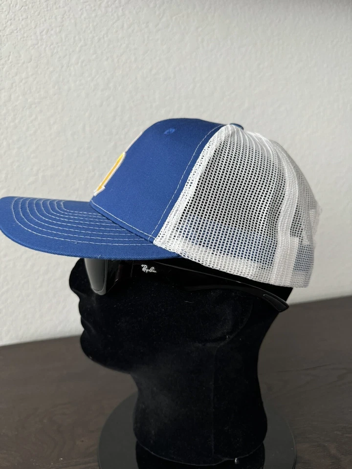 RETRO THROWBACK SEATTLE MARINERS TRIDENT LOGO ADULT SNAPBACK TRUCKER HAT NEW 🔱 - Image 3 of 4