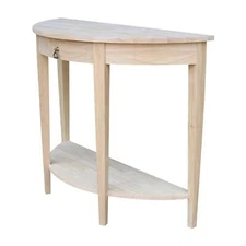 IC International Concepts Half Moon Console Table, 42 in W x 16 in D x 31 in