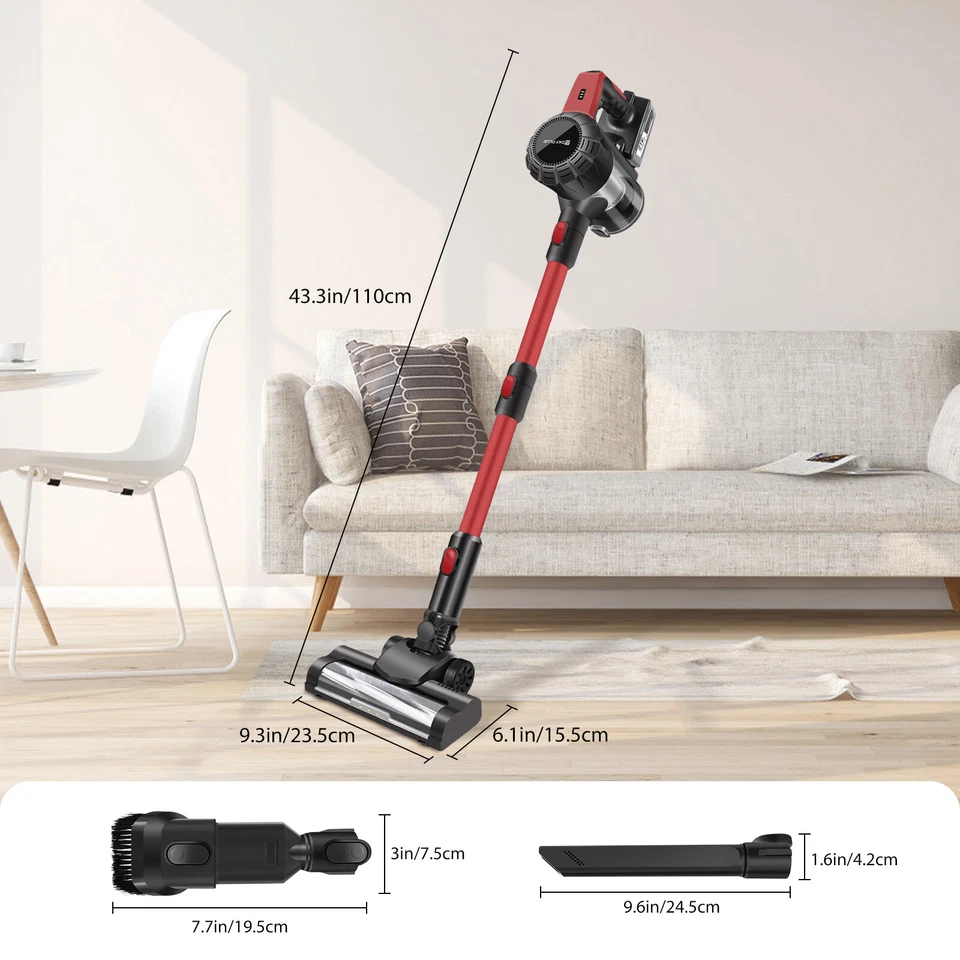 6000W Cordless Vacuum Cleaner Hoover Upright Lightweight Handheld Bagless Home - Image 3 of 4
