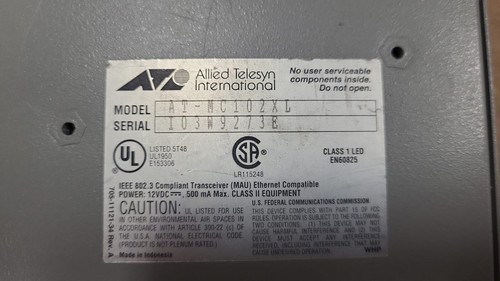 Allied Telesyn AT-MC102XL Fast Ethernet Media Converter - Picture 4 of 4
