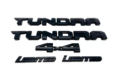 5PCS 2022 -25 TUNDRA "LIMITED" 4X4 Matte BLACKOUT EMBLEM BADGE OVERLAYS SET OEM