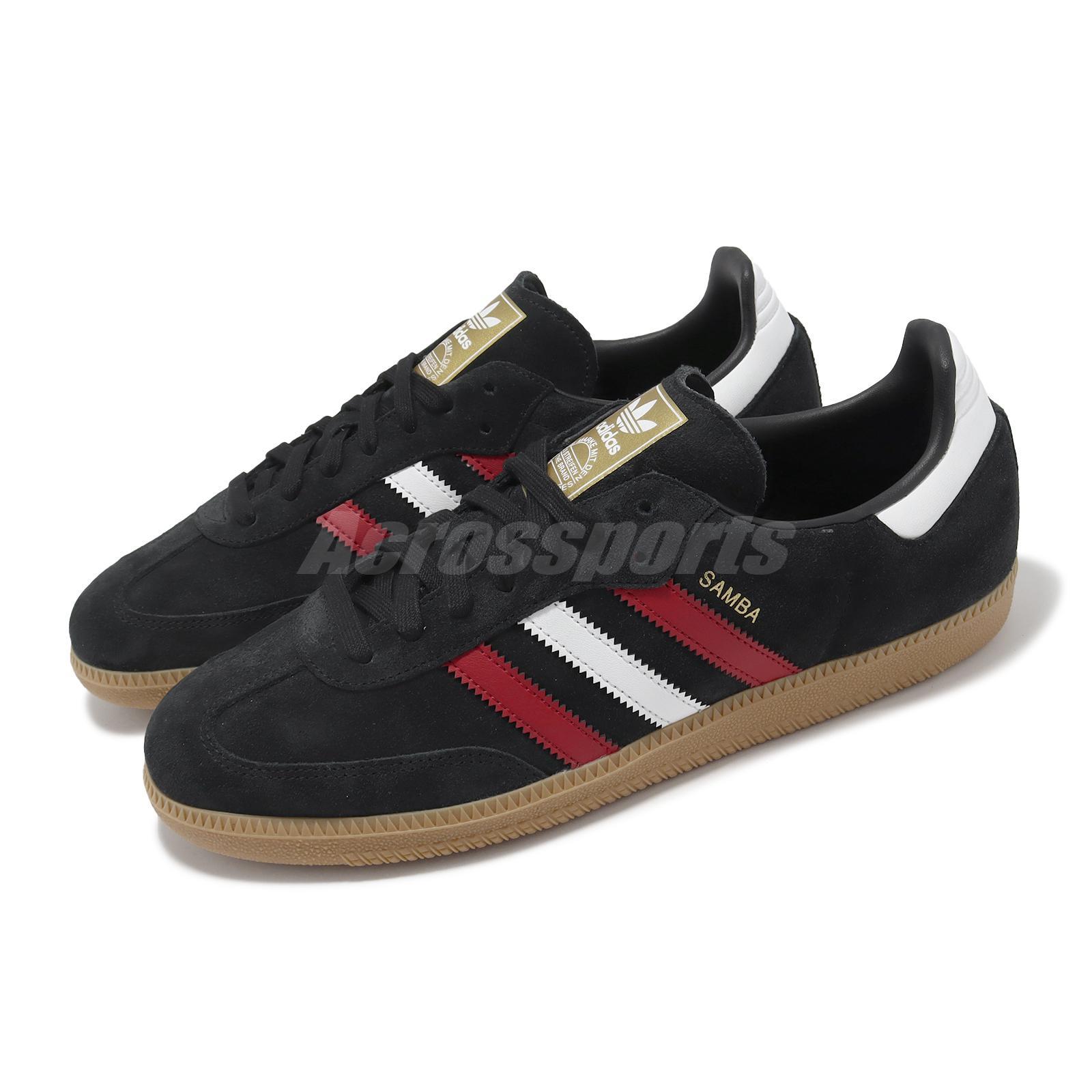 adidas Originals Samba OG Core Black Better Scarlet Gum Мужская повседневная обувь унисекс IG1824
