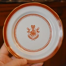 LOVELY VINTAGE SPODE COPELAND ENGLAND RED NEWBURYPORT BREAD PLATE #2