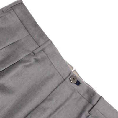 Incotex NWT Dress Pants Size 50R (US 34) Carrot Fit Super 100's Gray 100% Wool