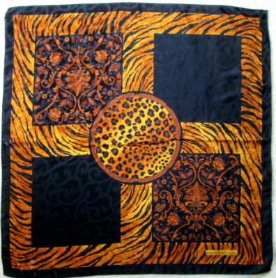 -Toller Schal ROCCOBAROCCO Seide sehr guter Zustand Vintage SCHAL 87 x 89 cm