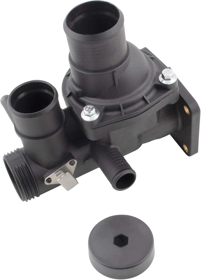 Thermostat Housing Assembly w/ Thermostat For Lincoln LS 00-02 Ford Thunderbird - Image 3 of 4