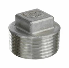  Smith Cooper 2 in. MIP x 2 in. Dia. MPT Stainless Steel Square Head Plug FS