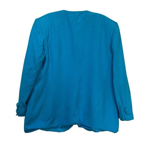 Christian Dior 16 Blue Vintage Blazer with FLAWS Y6 - Picture 2 of 8