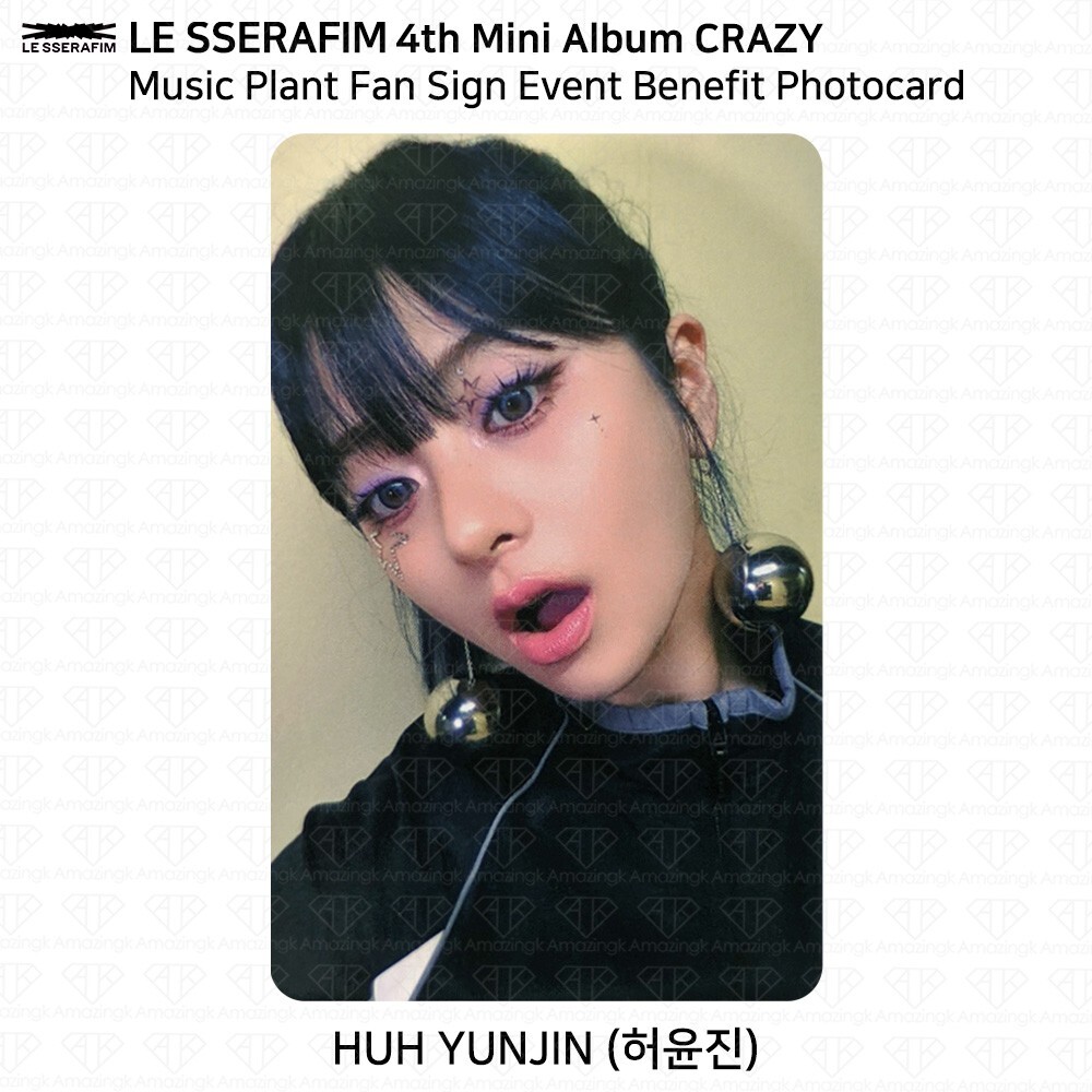 タレントカード Le Sserafim Le Sserafim 4th Mini Album CRAZY Music Plant Fan Sign Event