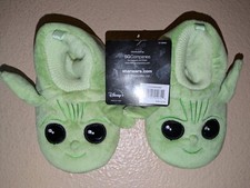 Disney's Star Wars The Mandalorian Baby Yoda Grogu House Slippers KIDS Lg 9/10
