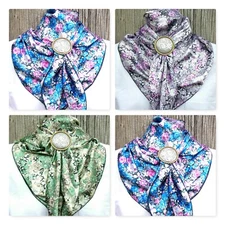 Wild Rag Scarf Cowboy Scarves Buckaroo Bandana Western Cowgirl Silky floral 