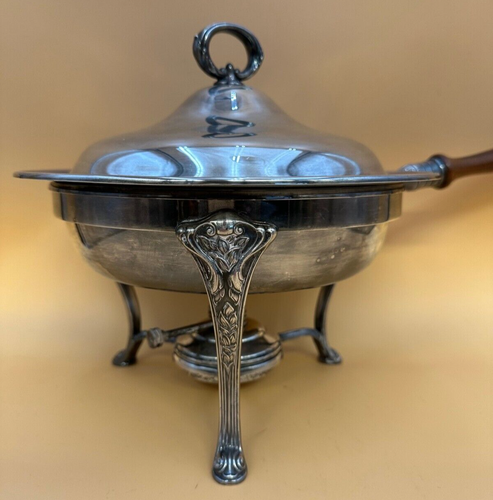 Vintage Gorham Silver Plated Chafing Dish w/ Warmer Lid & Stand Model YC482P - Picture 2 of 20