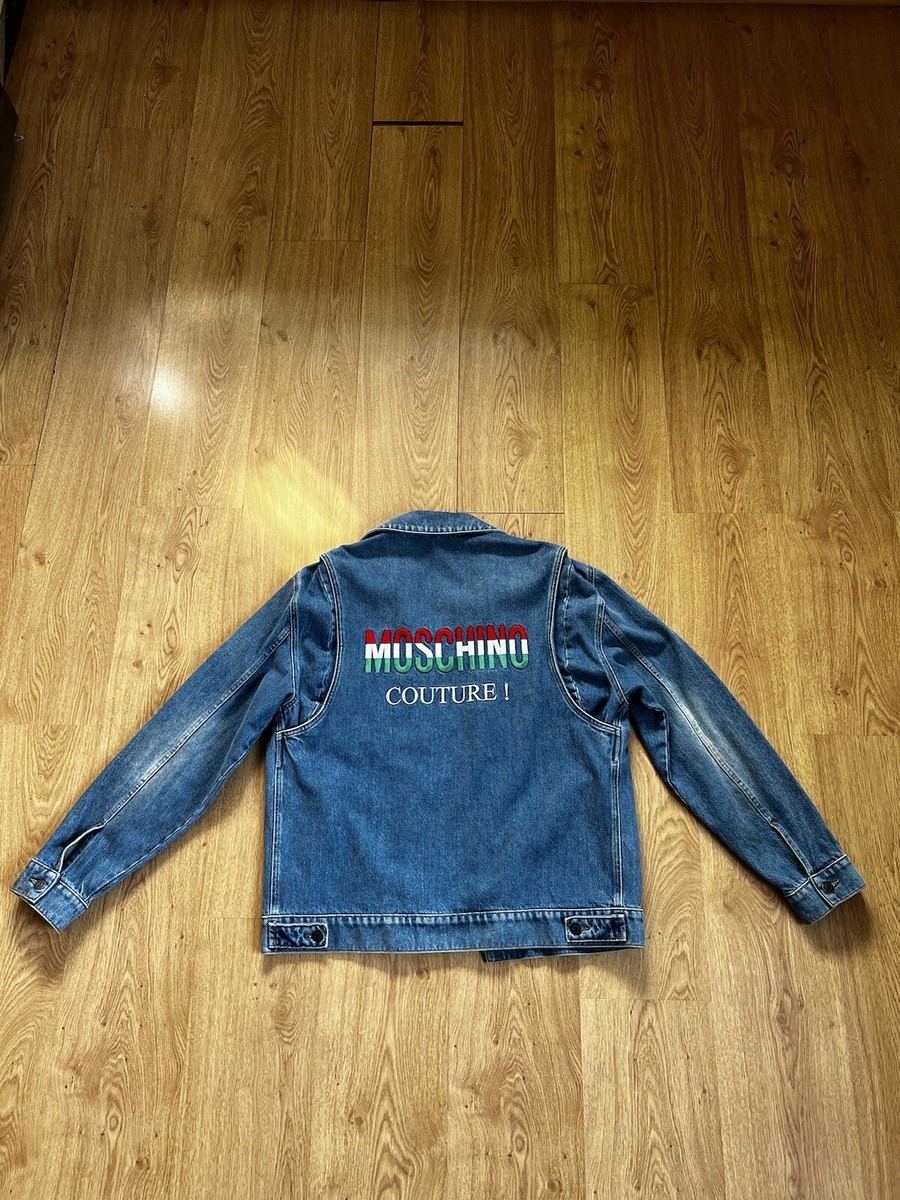Mens Moschino Jacket Denim Moschino Denim Jacket, Size 50 IT