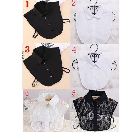Women's Spring & Fall Versatile Shirt with Small Flip Collar–black & White Solid - Picture 17 of 27