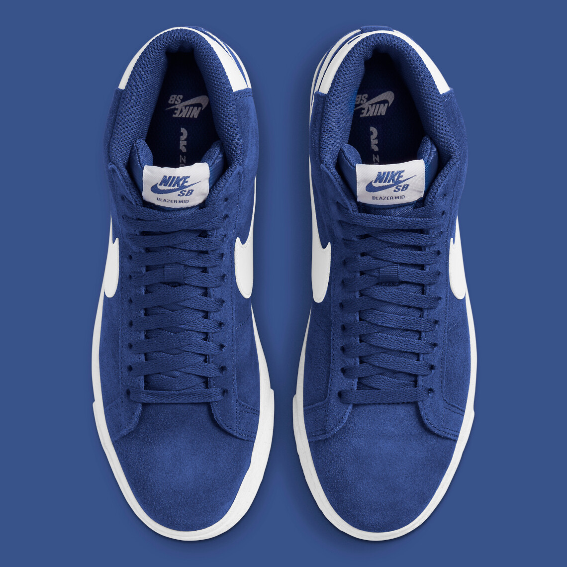 Nike SB Zoom Blazer Mid Royal Blue Suede Deep White 864349