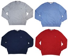 Lacoste Solid Color Crew Neck 100 Cotton Men's Pullover Sweater NWT
