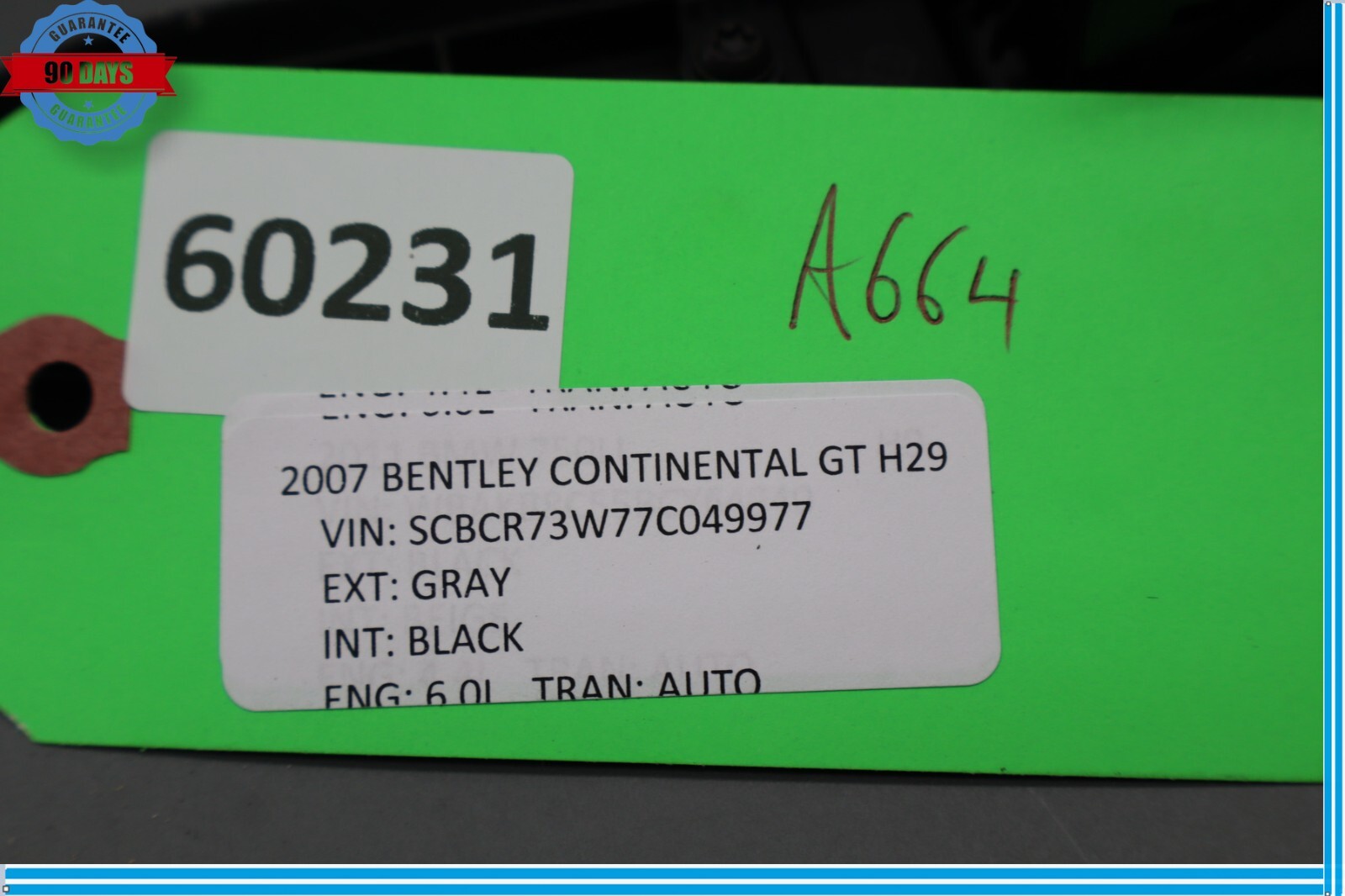 03-12 Bentley Continental Right Passenger Side Window Regulator Switch Oem