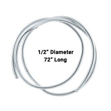 United Pacific 34802 72-in Chrome Wire Loom - 12-in Diameter - 1 Unit