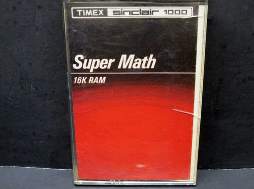 Super Math, Timex Sinclair 1000, 1983, Cassette & Manual, Never Used
