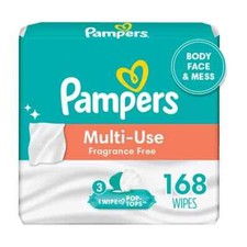 Pampers Expressions Baby Wipes Unscented - 168ct - OPEN BOX