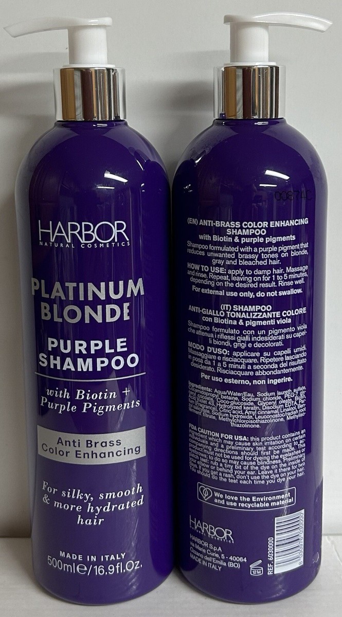 2-Pack Harbor ~ Platinum Blonde ~ Purple Shampoo with Biotin 16.9