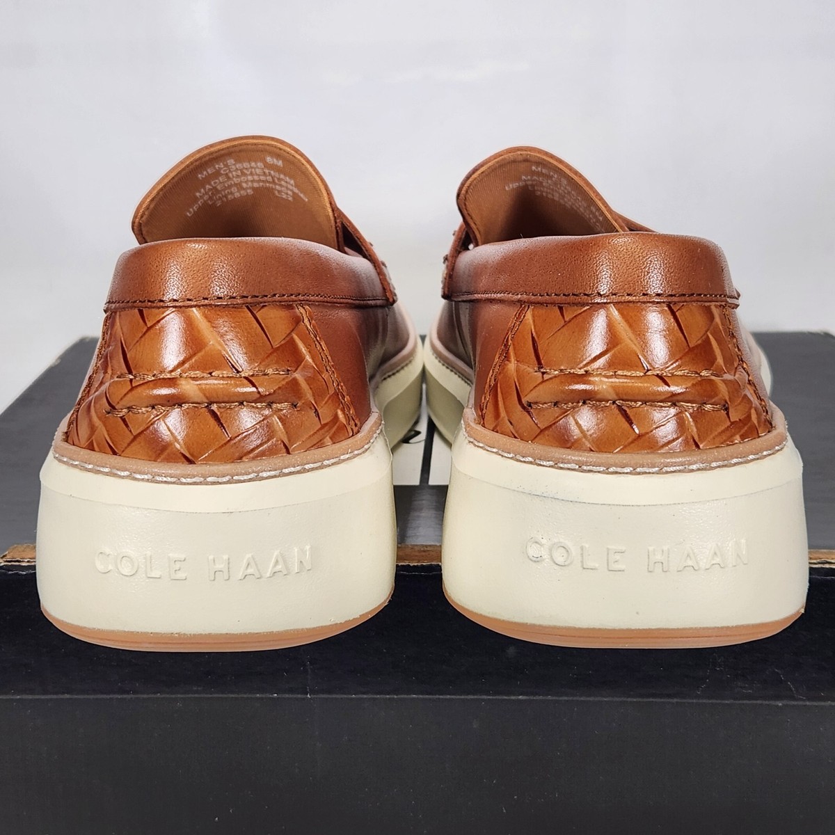 Size 8 - Cole Haan Grandpro Topspin Woven Heel Penny Loafer 