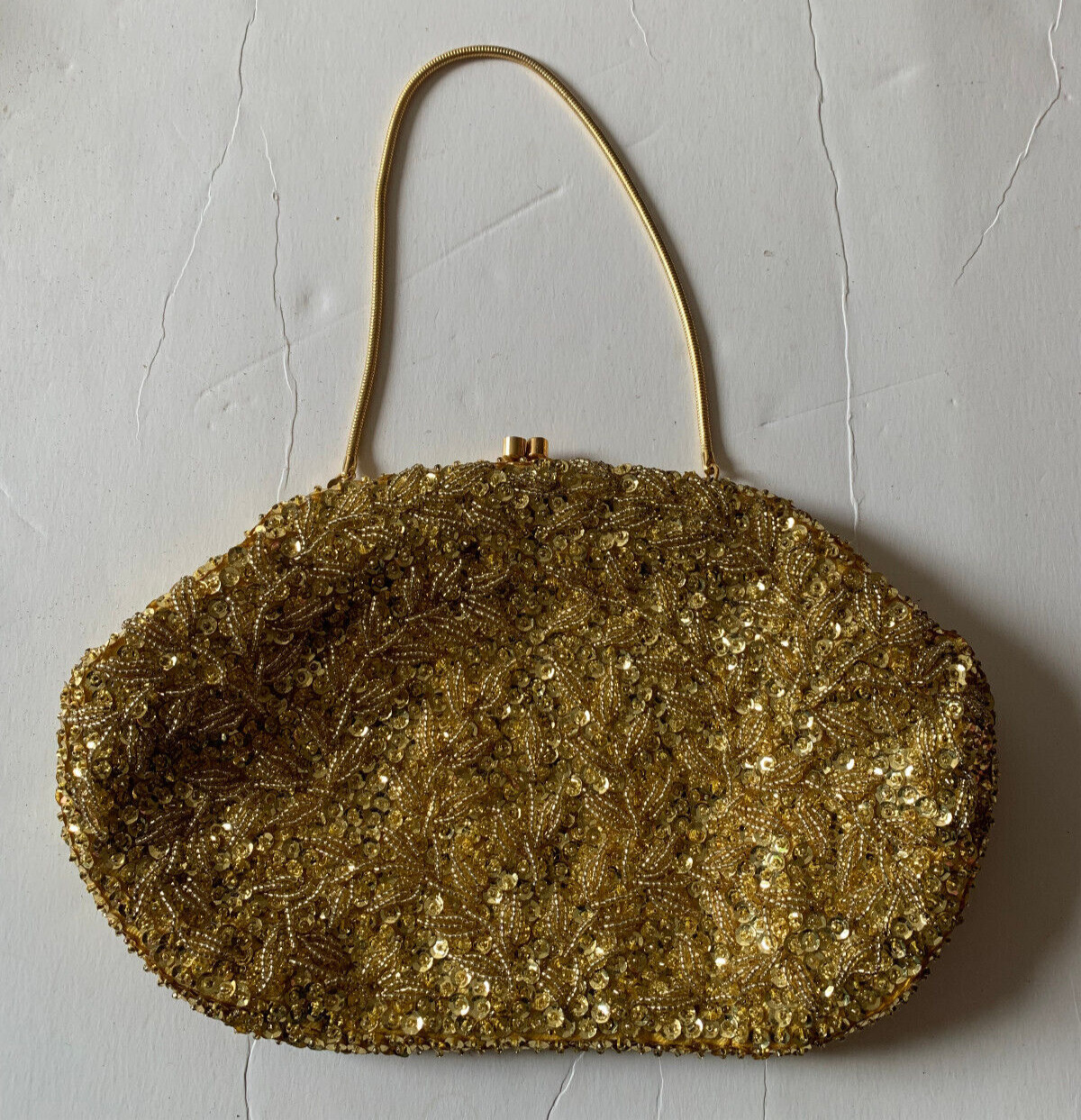 Richere Bag by Walborg Gold Beads Sequins  Clutch… - image 1