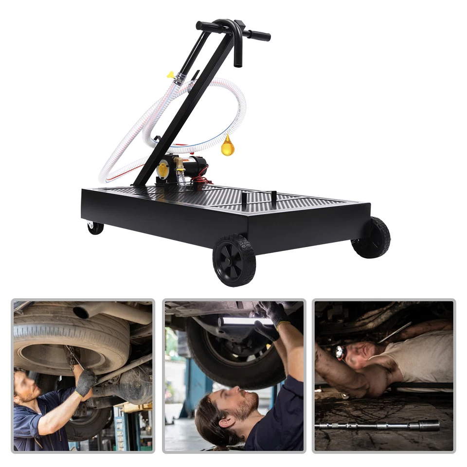 Low Profile Oil Drain Pan 15 Gallon Oil Drain Pan with Pump Oil Change Pan - Image 2 of 4