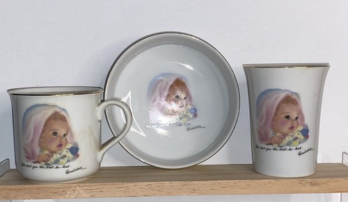Vtg 1984 Japan Babys First Gift Set by Frances Hook for Roman Three Piece Set
