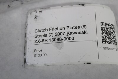 Clutch Friction Plates (8) Steels (7) 2007 Kawasaki ZX-6R 13088