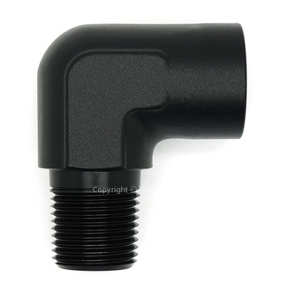 1/8 NPT SCHWARZ 90 Grad STECKER WEIBLICH WELLENBOGEN Kupplung Union Schlauchverschraubung Adapter