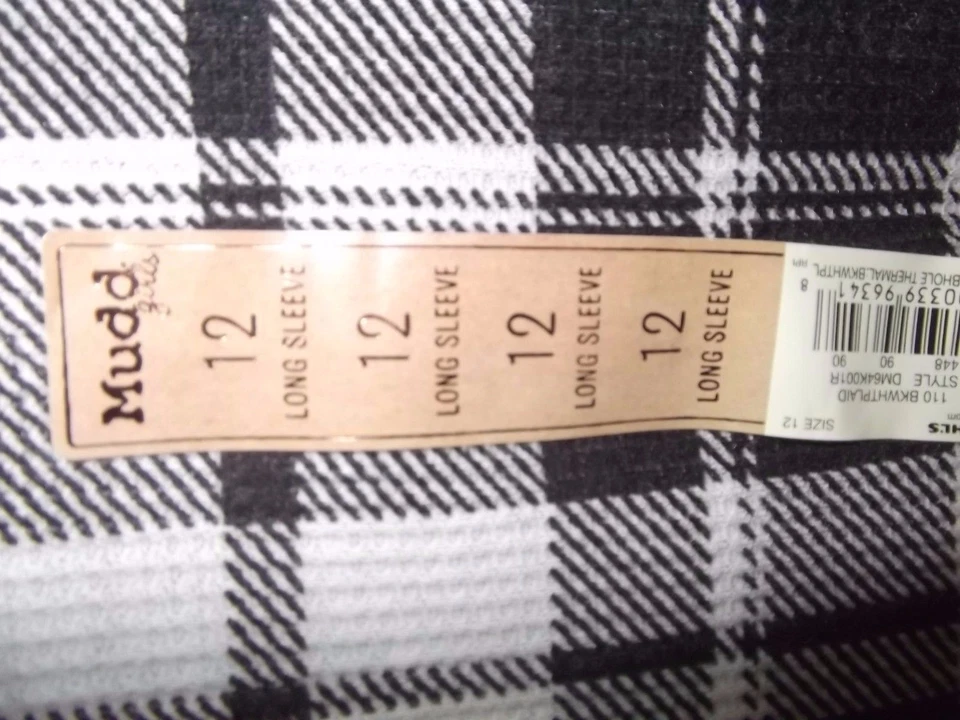 MUDD - NIÑAS - TÉRMICO - CUADROS BLANCO Y NEGRO - TALLA 12 (AC-25-274x2) Foto 2 de 3