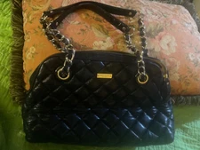 Kate Spade black Puffy Purse 👛 with HEAVY Chain 🤩