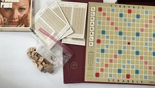 VINTAGE Scrabble Board Game COMPLETE 1953 Selchow & Righter