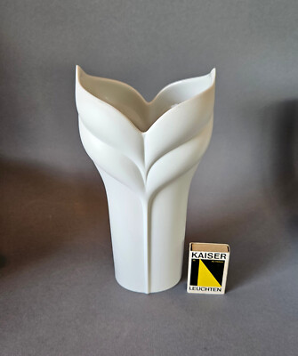 vintage Rosenthal Vase 70er 80er Bisquit matte white Biskuitporzellan Uta Feyl
